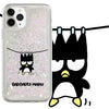 Japanese Cartoon Bad Badtz Maru XO - Glitter QuickSand iPhone Case PLUS SE2 XS XR X 11 12 13 14 15 16 17 Pro Promax 12mini 13mini