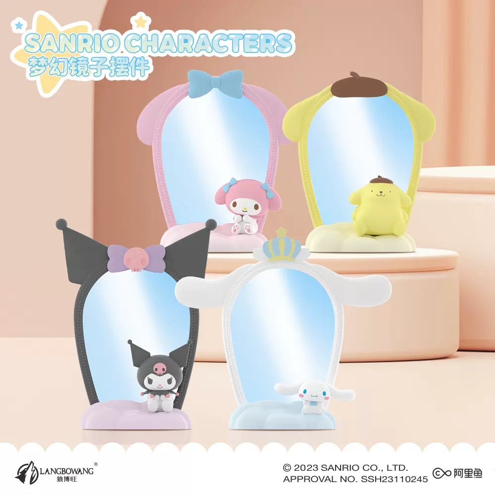 Sanrio Characters Theme Silicon with Mirror Series | My Melody Kuromi Cinnamoroll Pompompurin - Kawaii Decoration Collectable Toys Toy Collection