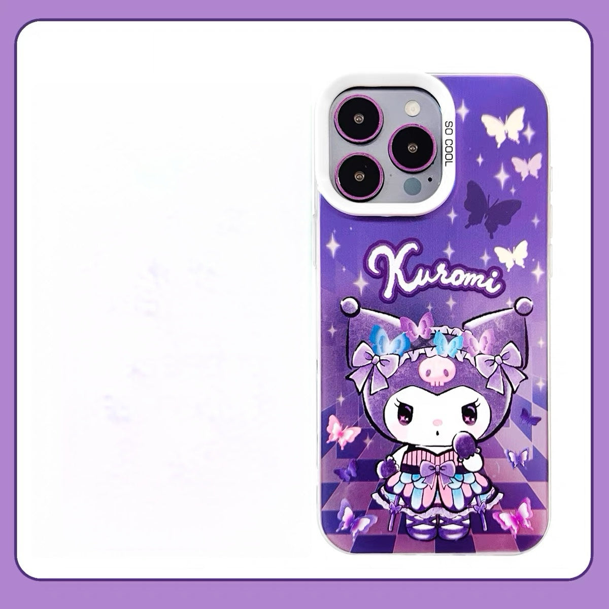 Japanese Cartoon Sanrio Butterfly Lolita Laser Case | Kuromi My Melody Cinnamoroll Hangyodon 4 Styles - Phone Case Samsung Galaxy S26 S25 S24 S23 S22 S21 FE Ultra Edge