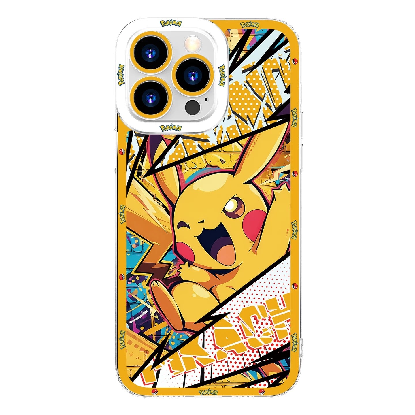 Japan Cartoon Pokemon Postal Street Style | Pikachu Gengar Squirtle Psyduck Mimikyu Bulbasaur Charmander Eevee - iPhone Case PLUS SE2 XS XR X 11 12 13 14 15 16 16e 17 17e Pro Promax 12mini 13mini