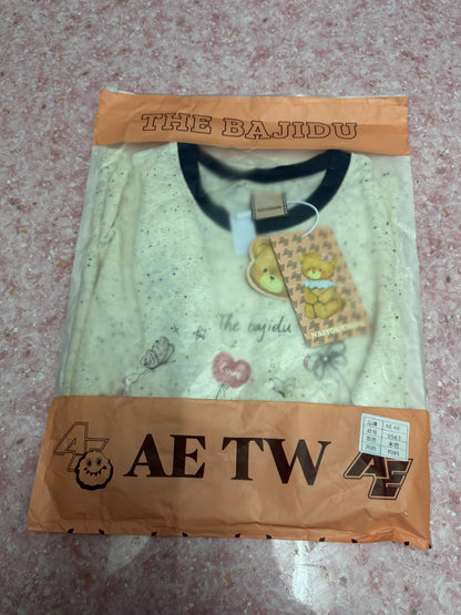 Korean Fashion Cute Animals Style T-Shirt Series | Vintage 3 Teddy Bear with Pearl - Kawaii Fashion Items