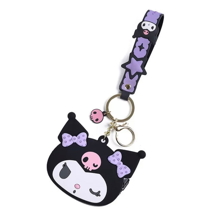 Japan Sanrio Silicone Mini Purse Bag Keychain | Hello Kitty My Melody Kuromi Cinnamoroll Pompompurin Pochacco Hangyodon  - Coin Bag Keychain Can put in Airpods EarPhone KawaiiGiftLand
