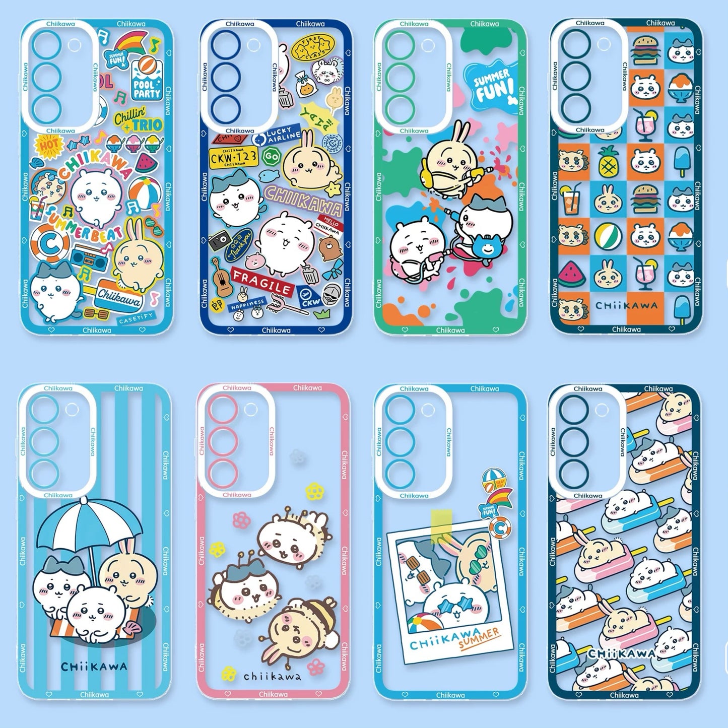 Japanese Cartoon ChiiKawa iPhone Case | Summer Time & Bee Colour Ver 8 Styles - Phone Case Samsung Galaxy S26 S25 S24 S23 S22 S21 FE Ultra Edge