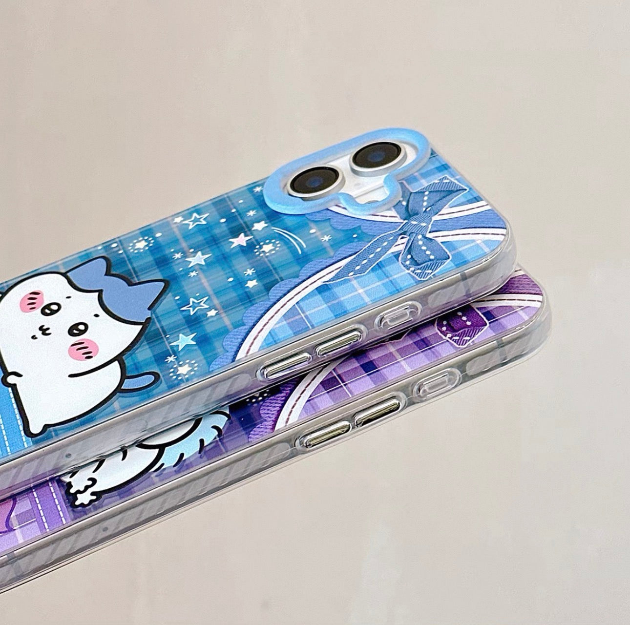 Japanese Cartoon ChiiKawa Go Round Laser Case | Merry Go Round with Chiikawa Hachiware Usagi - iPhone Case Plus SE2 11 12 13 14 15 16 16e 17 17e Pro Promax 12mini 13mini (副本)