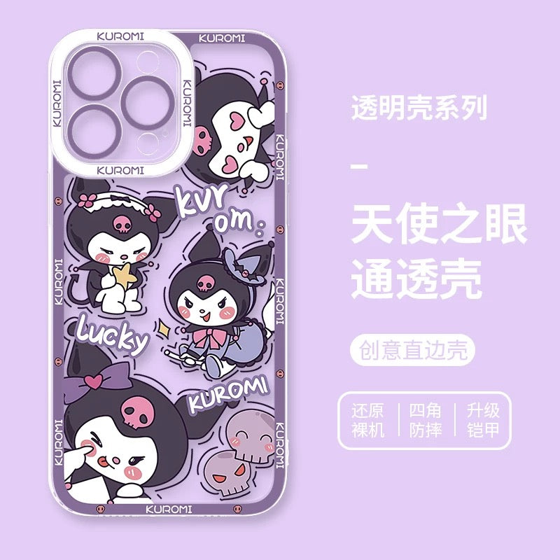 Japanese Cartoon Kuromi | Daily & Fun 8 Styles - iPhone Case PLUS SE2 XS XR X 11 12 13 14 15 16 16e 17 17e Pro Promax 12mini 13mini