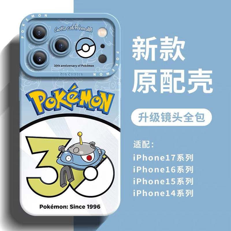 Japanese Cartoon Pokemon Silicone Case Pokemon 30 Anniversary Version Part19 | Jirachi Togekiss Luxray Deoxys Magnezone Rotom Whimsicott Minccino 8 Styles - Phone Case Samsung Galaxy S26 S25 S24 S23 FE Ultra Edge