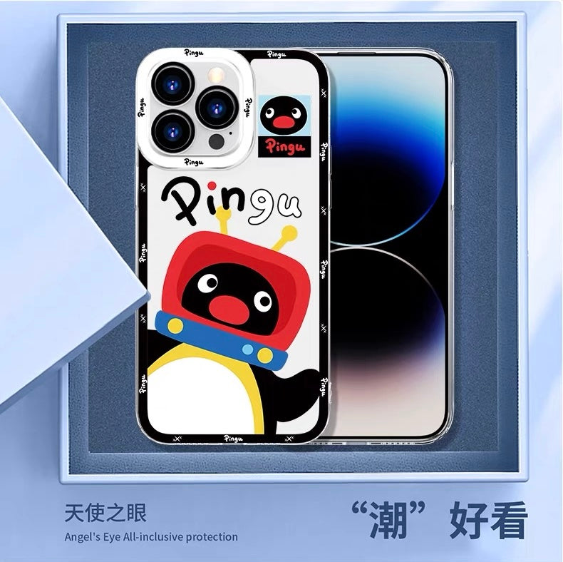 Cute Cartoon Lovely Penguin | Pingu & Friends 8 Styles - iPhone Case PLUS SE2 XS XR X 11 12 13 14 15 16 16e 17 17e Pro Promax 12mini 13mini