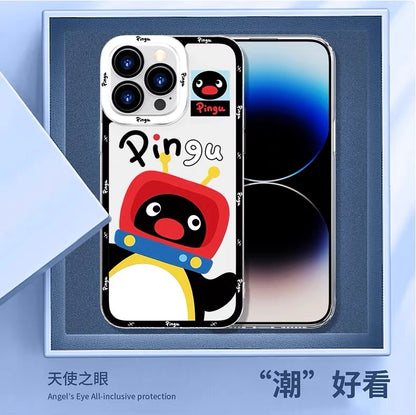 Cute Cartoon Lovely Penguin | Pingu & Friends 8 Styles - iPhone Case PLUS SE2 XS XR X 11 12 13 14 15 16 16e 17 17e Pro Promax 12mini 13mini
