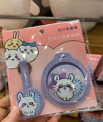 ChiiKawa X Miniso | ChiiKawa Hachiware Usagi Momonga Metal Pin and Landyard - Kawaii Item Cute Accessories