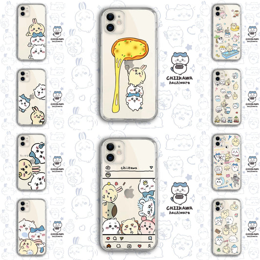 Japanese Cartoon Chiikawa Clean Case | Happy Fun Part1 - iPhone Case PLUS SE2 11 12 13 14 15 16 17 Pro Promax 12mini 13mini