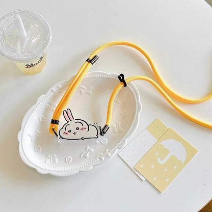 Japanese Cartoon Phone Back Clip with Phone Lanyard | Chiikawa Pink & Mint Green - for All Smart Phones (副本)