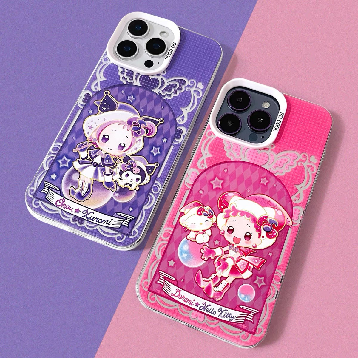Japanese Cartoon Sanrio x Magical DoReMi Laser Case | Hello Kitty My Melody Kuromi Cinnamoroll 4 Styles - Phone Case Samsung Galaxy S26 S25 S24 S23 S22 S21 FE Ultra Edge