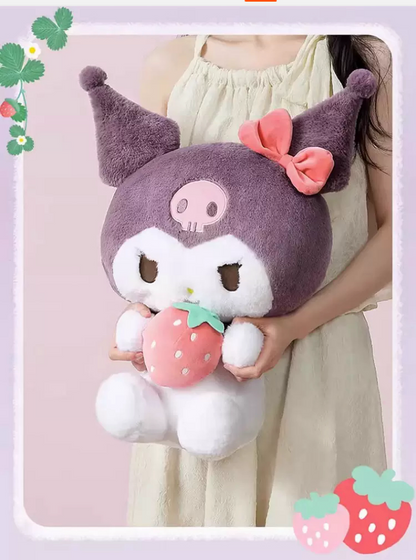 Sanrio Strawberry Big Plush Doll | My Melody Kuromi Cinnamoroll - 40cm tall Children Girlfriend Gift