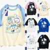 日本の漫画ちいかわ カジュアルスタイルTシャツシリーズ | ハチワレ 音楽を奏でる シナモロールとおでかけ - かわいいファッションアイテム