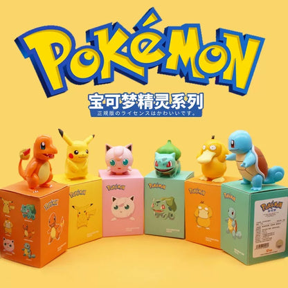 Japan Cartoon Pokemon Simple Figure Series Part 1 | Pikachu Bulbasaur Charmander Squirtle Jigglypuff Psyduck - Figure Kawaii Decoration