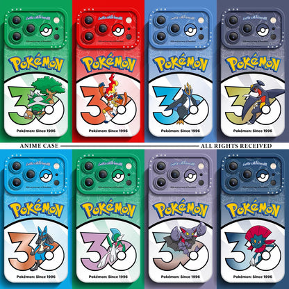Japanese Cartoon Pokemon Silicone Case Pokemon 30 Anniversary Version Part16 | Torterra Infernape Empoleon Garchomp Lucario Gallade Gliscor Weavile 8 Styles - iPhone Case PLUS SE2 XS XR X 11 12 13 14 15 16 16e 17 17e Pro Promax 12mini 13mini