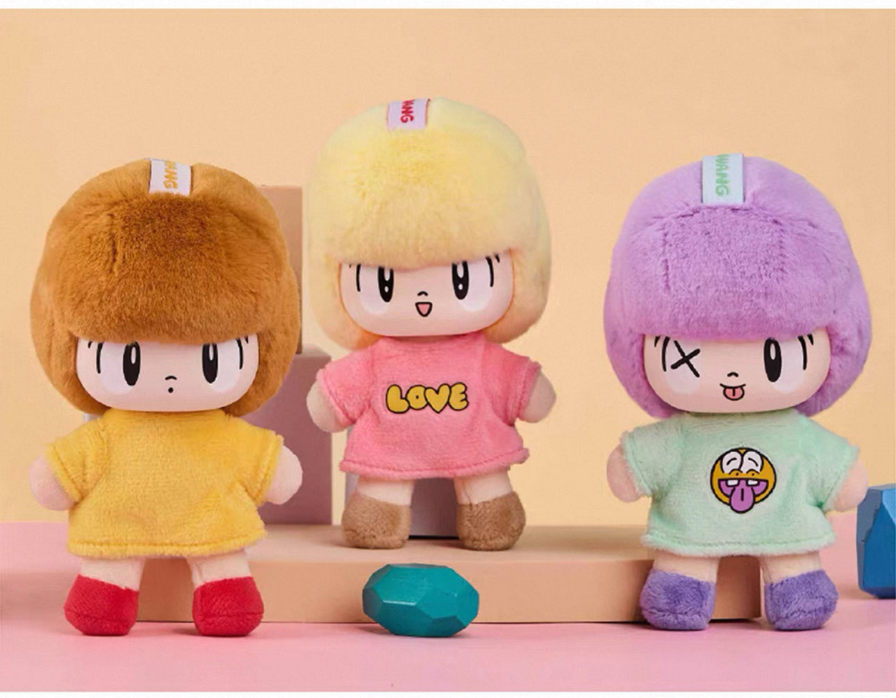 Mamuang Plush Charm | Plush Vinly Vintage Cute Girl - Collectable Toys Mystery Blind Box