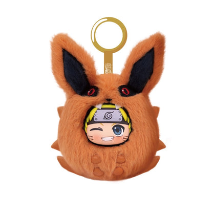 Naruto Ninja Part 1 Plush Pendant Series Limited Edition | Naruto Shippuuden Cute Beast Naruto Sasuke Sakura Kakashi Hinata Itachi Kurama - Vinyl Face Plush Doll Figure Keychain Collectable Toys Mystery Blind Box