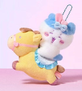 ChiiKawa X Miniso X Sanrio Series | Hachiware and Melody Riding Horse Doll Keychain - Kawaii Items Room Decoration doll