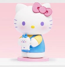 ChiiKawa X Miniso X Sanrio Series | ChiiKawa Hachiware Usagi Momonga Playing with Kitty My Melody Cinnamoroll Pompompurin Kuromi Plastic Mini Figure Blind Box - Kawaii Items Room Decoration Blind Box