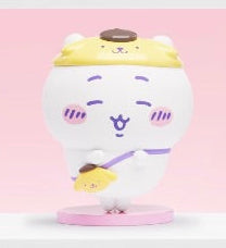 ChiiKawa X Miniso X Sanrio Series | ChiiKawa Hachiware Usagi Momonga Playing with Kitty My Melody Cinnamoroll Pompompurin Kuromi Plastic Mini Figure Blind Box - Kawaii Items Room Decoration Blind Box
