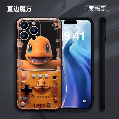 Japan Cartoon Pokemon Fun 3D Print Game Console Version Colour Silicone Case | Pikachu Bulbasaur Squirtle Charmander Psyduck Jigglypuff Eevee Gengar -  iPhone Case PLUS SE2 XS XR X 11 12 13 14 15 16 16e 17 17e Pro Promax 12mini 13mini