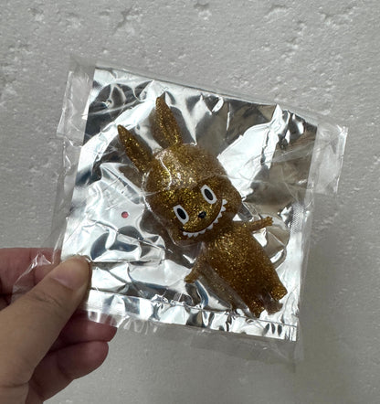 How2work The Little Monster Mini Figure Collection Series 2 | No.10 Labubu Gold - Retired Rare Toy Collection Mystery Blind Box