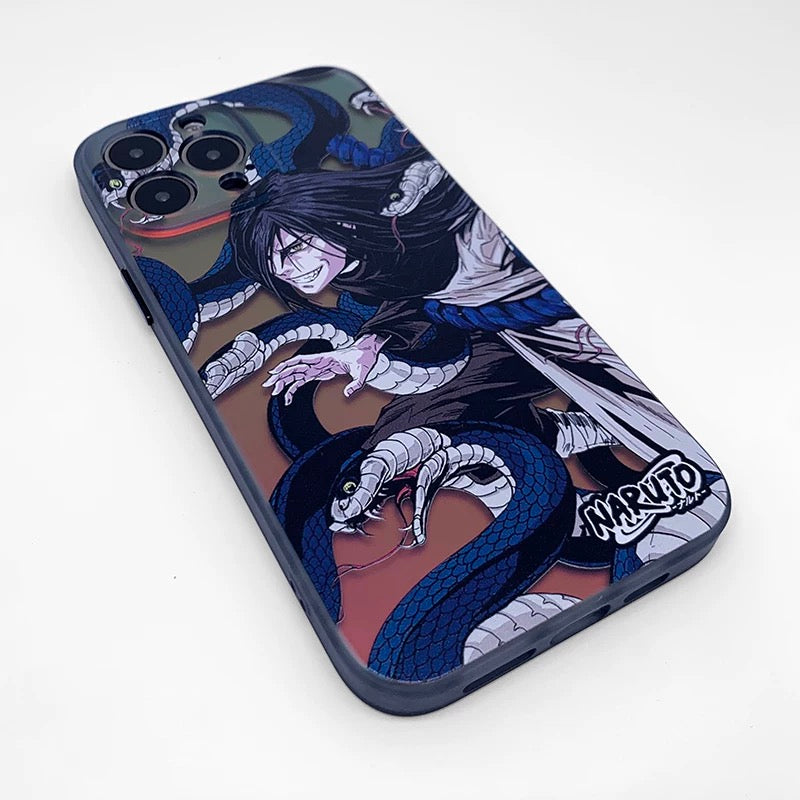 Japanese Anime Naruto Ninja | Laser Orochimaru - iPhone Case PLUS 12 13 14 15 16 Pro Promax KawaiiGiftLand