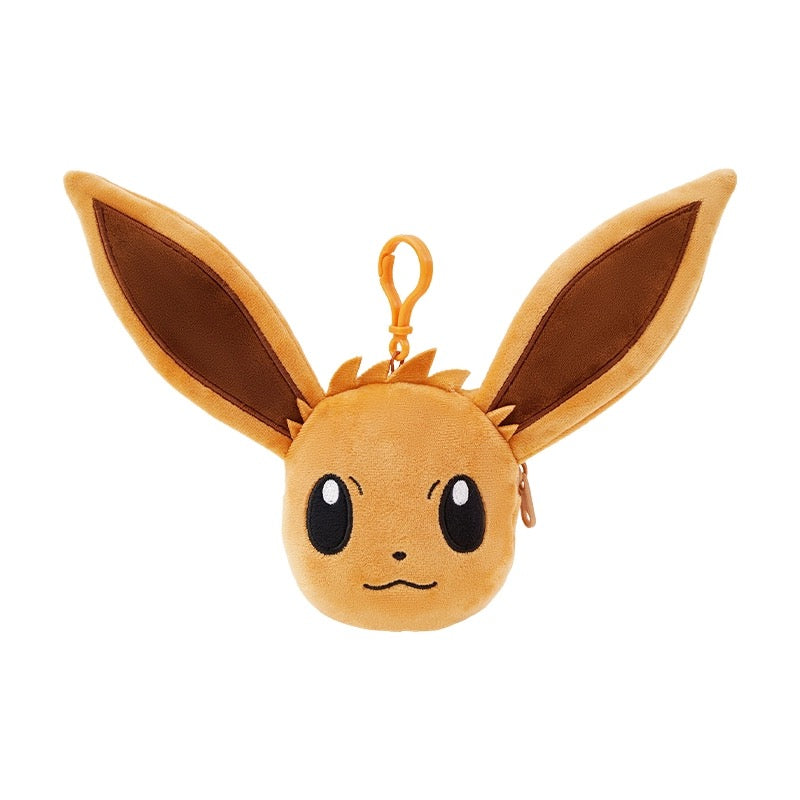 Japan Cartoon Pokemon Eevee Evolution Series Cute Plush Mini Coinbag Keychain | Eevee Vaporeon Jolteon Flareon Espeon Umbreon Leafeon Glaceon Sylveon - Evolve Anime Collectable Kawaii Item