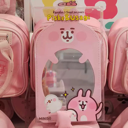 Kanahei X Miniso | Mirror Usagi Piske Pink Rabbit White Chicken - 20 x 12cm Kawaii items Room Decoration