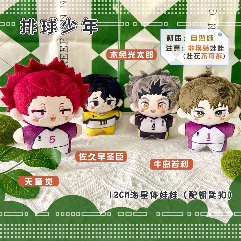Japanese Anime Haikyu!! Keychain | Satori Kiyomi Kotaro Wakatoshi Cute Kawaii 12cm SeaStar Doll - Cute Kawaii Item
