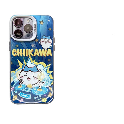 Japanese Cartoon ChiiKawa DJ Music Player | ChiiKawa Hachiware Usagi Momonga - iPhone Case 11 12 13 14 15 16 Pro Promax