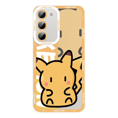 Japan Cartoon Pokemon Fatty Cute Drawing | Pikachu Gengar Squirtle Psyduck Bulbasaur Charmander Eevee Gible - Phone Case Samsung Galaxy S26 S25 S24 S23 S22 S21 FE Ultra