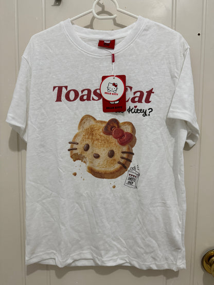 Korean Fashion Cute Cartoon Style T-Shirt Series | Toast Cat Hello Kitty - Kawaii Fashion Items