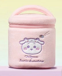 ChiiKawa X Miniso X Sanrio Series | ChiiKawa Hachiware Usagi Cute Fluffy Cylinder Shape Cosmetic Bags - Kawaii Items Room Decoration