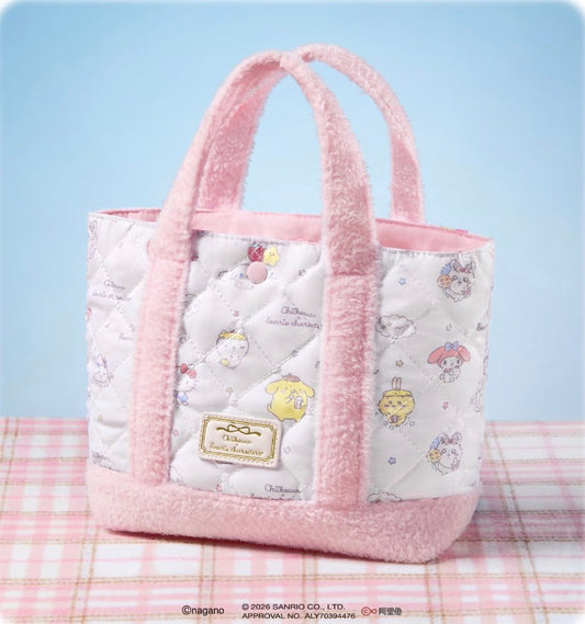 ChiiKawa X Miniso X Sanrio Series | ChiiKawa Hachiware Usagi Momonga with Sanrio Character Cute Picture Shopping Bag - Kawaii Items Room Decoration