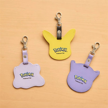 Japan Pokemon Leather Keychain | Pikachu Ditto Genger Key Holder - Kawaii Item Cute Accessories