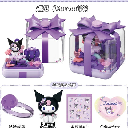 Sanrio Characters Starwish Ring Box | Hello Kitty My Melody Kuromi Cinnamoroll Pompompurin Pochacco - Building Blocks Toy Collectable Mystery Blind Box