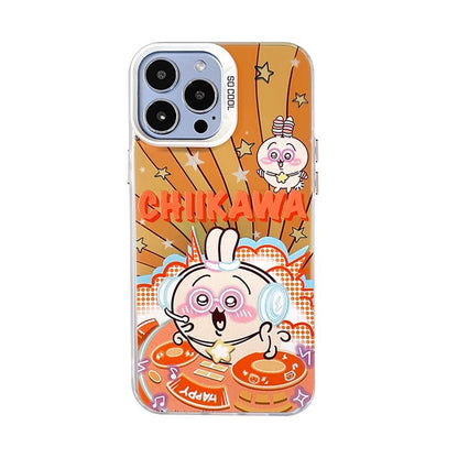 Japanese Cartoon ChiiKawa DJ Music Player | ChiiKawa Hachiware Usagi Momonga - iPhone Case 11 12 13 14 15 16 Pro Promax