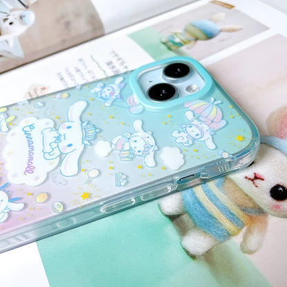 Japanese Cartoon Sanrio Cinnamoroll Party with Friends - iPhone Case 13 14 15 Pro Promax