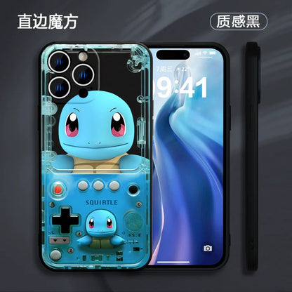 Japan Cartoon Pokemon Fun 3D Print Game Console Version Colour Silicone Case | Pikachu Bulbasaur Squirtle Charmander Psyduck Jigglypuff Eevee Gengar -  iPhone Case PLUS SE2 XS XR X 11 12 13 14 15 16 16e 17 17e Pro Promax 12mini 13mini