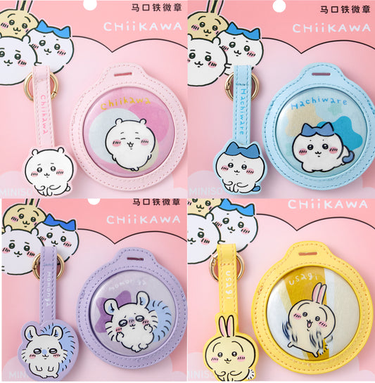 ChiiKawa X Miniso | ChiiKawa Hachiware Usagi Momonga Metal Pin and Landyard - Kawaii Item Cute Accessories