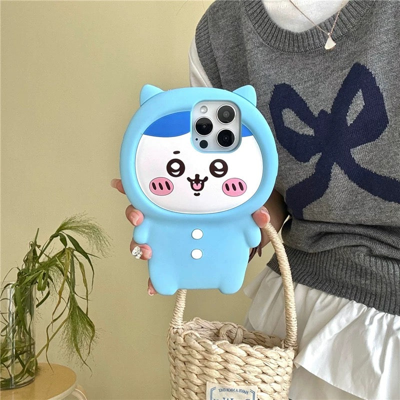 Japanese Cartoon ChiiKawa Pajamas Party Silicone | Hachiware Usagi - iPhone Case 15 14 13 12 11 Pro ProMax