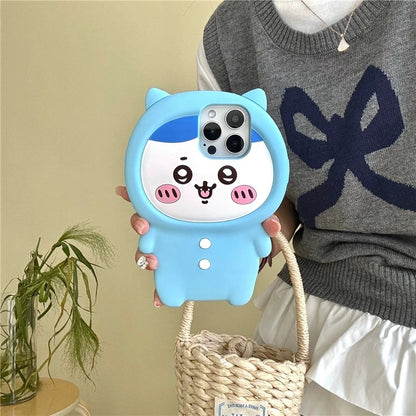 Japanese Cartoon ChiiKawa Pajamas Party Silicone | Hachiware Usagi - iPhone Case 15 14 13 12 11 Pro ProMax