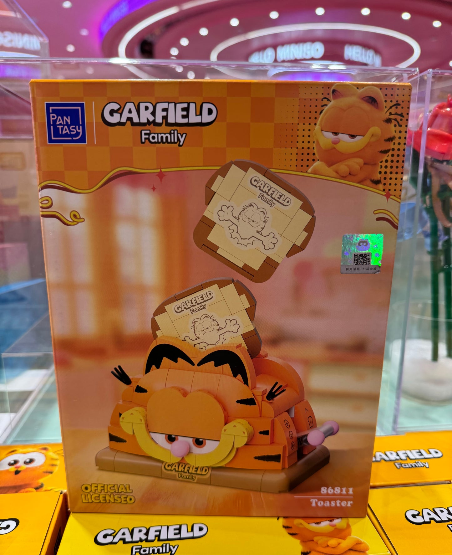 Pan Tasy x Garfield Family | Toaster - Lovely Cat Exotic Shorthair Building Blocks Toy Collections