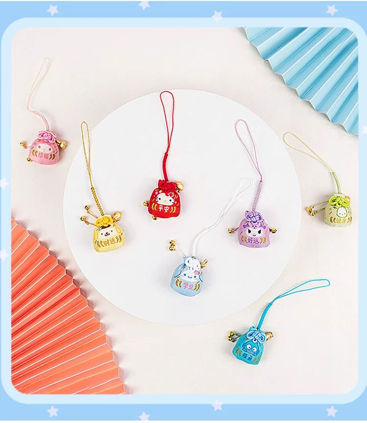 Sanrio Omamori Japan Style Lucky Blessing Bag | Hello Kitty My Melody Kuromi Cinnamoroll Pompompurin Pochacco Hangyodon - Kawaii Item