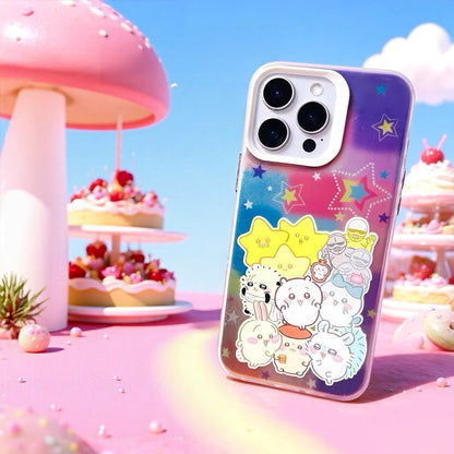 Japanese Cartoon ChiiKawa Group Laser Case | Group Together 2 Styles - Phone Case Samsung Galaxy S26 S25 S24 S23 S22 S21 FE Ultra Edge
