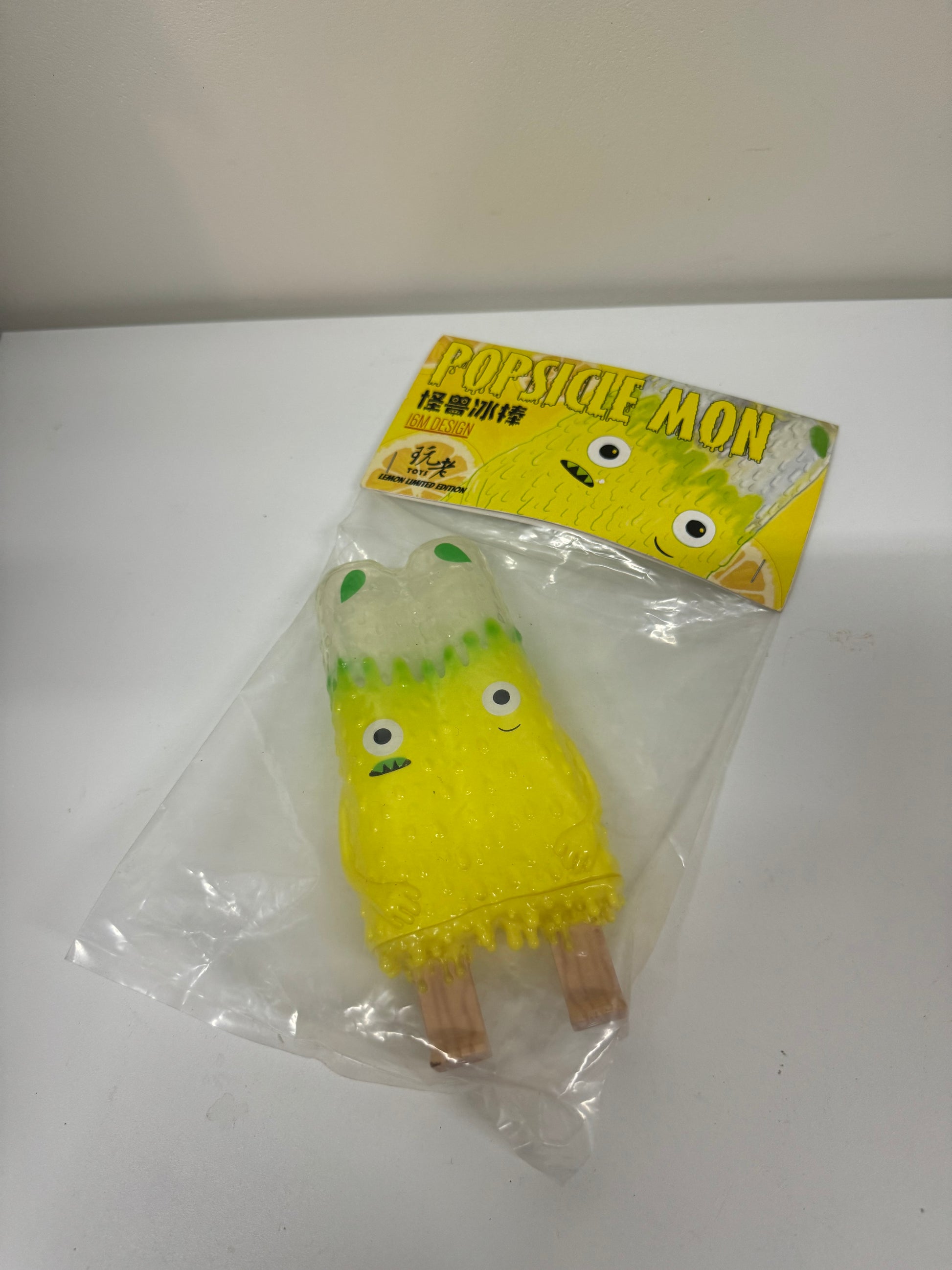 16M Design Artist Popslice Mon Ice Bar Monster | Lemon Ver - Sofubi Figure Soft Vinyl Rare