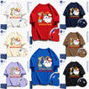 ちいかわ カジュアルTシャツシリーズ | ハチワレ ファストフード (表裏) - カワイイファッションアイテム