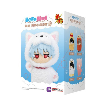 Top Toy X Gintama Part 1 Series SofuNui | Gintoki Kagura Shinpachi Sougo Kotarou Toushirou - Vinyl Face Plush Doll Figure Keychain Collectable Toys Mystery Blind Box